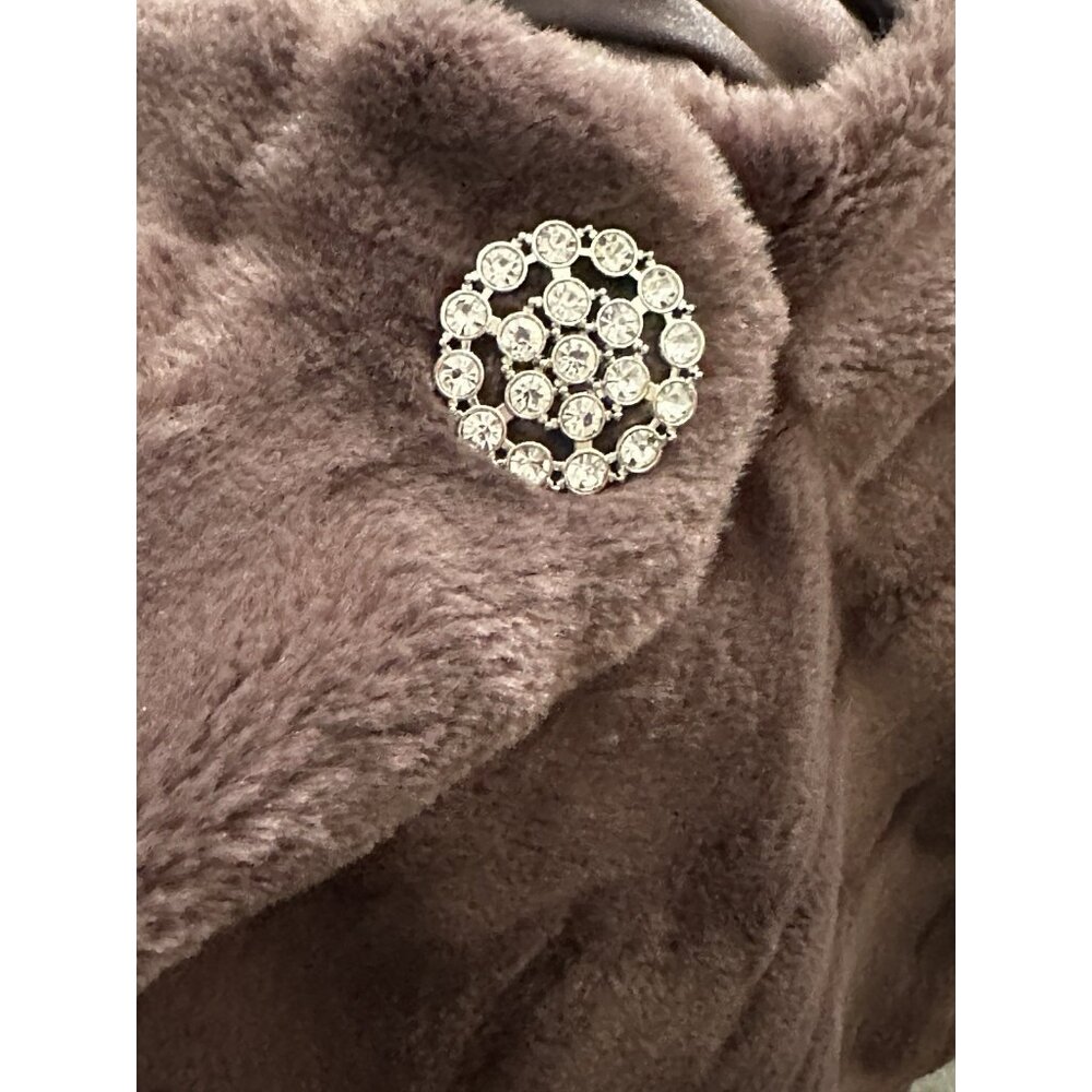 NWT Women’s Birch & Stone Faux Fur Capelet / Fur Bolero - Brown - Picture 4 of 5